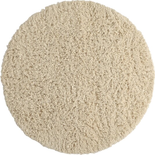 Rundt teppe Fassale Hand Woven Wool Shaggy krem Størrelse: Ø 200 cm