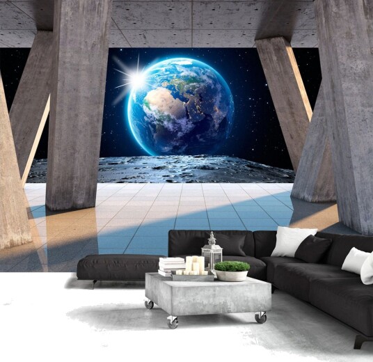 Fototapet Moon Walk 150x105 - Finnes i flere størrelser