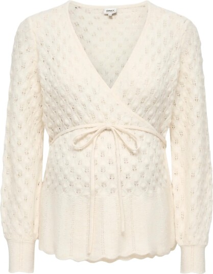 Only Maternity Olmsilla Ls Wrap Cardigan Knt   BIRCH   L