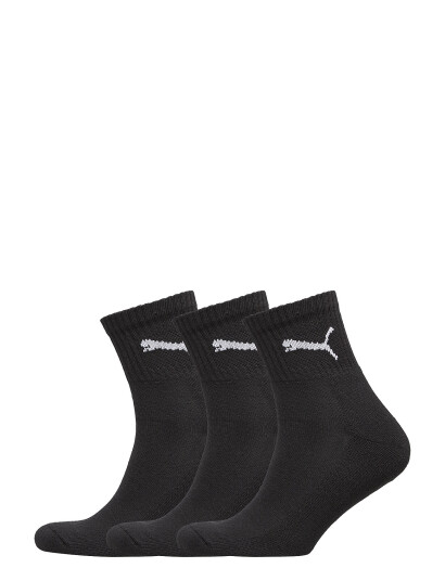 Puma Unisex 3-Pakning Short Crew Sokker Svart Str 43-46