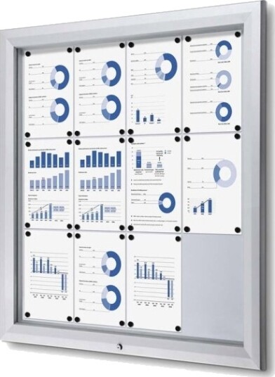 Oppbevaringsskap, Twinco Twin, 1000X1005mm Med Whiteboardtavle, Aluminium/Grå Oppbevaringsskap, Twinco Twin, 1000X1005mm Med Whiteboardtavle, Aluminium/Grå
