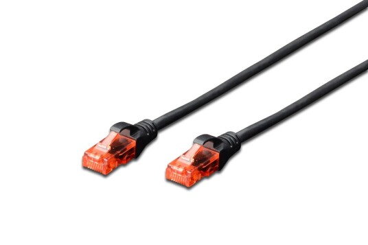 Digitus U-UTP PatchCord Cat6. LSOH CU. Black 0.25m Factory Sealed