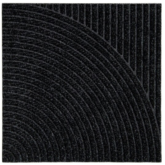 Heymat Zen Dørmatte 45x45 Cm Vertical & Circular Black   Dørmatter Pet Sort   1202