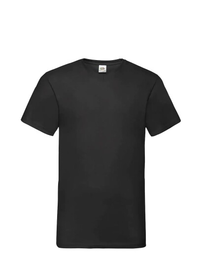Fruit of the loom Valueweight V Neck T Black S
