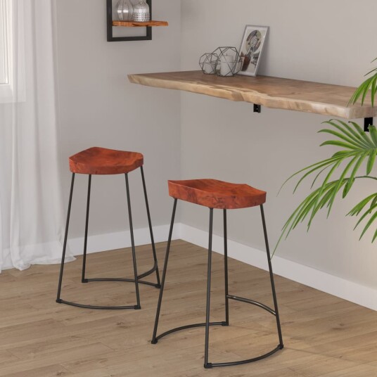 vidaXL Gavin-barkrakker 2 stk 45x40x63 cm heltre mango vidaXL Gavin-barkrakker 2 stk 45x40x63 cm heltre mango