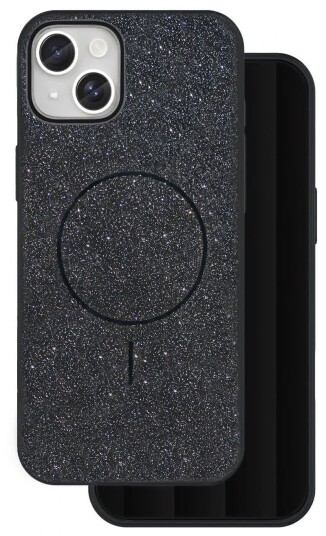 TFO Glitter Thin MagSafe Deksel for iPhone 15 Svart