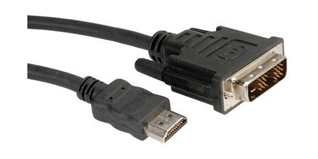 ROLINE DVI-D til HDMI Kabel 2m Hankjønn Sort
