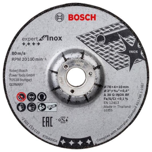 Bosch Expert for INOX Slipeskive 2-pack 76mm for Rustfritt Stål Bosch Expert for INOX Slipeskive 2-pack 76mm for Rustfritt Stål