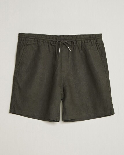 NN07 Gregor Linen Drawstring Shorts Dark Army NN07 Gregor Linen Drawstring Shorts Dark Army