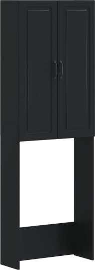 vidaXL Toalett skap UTRECHT Svart 66 x 25,5 x 190 cm Konstruert tre