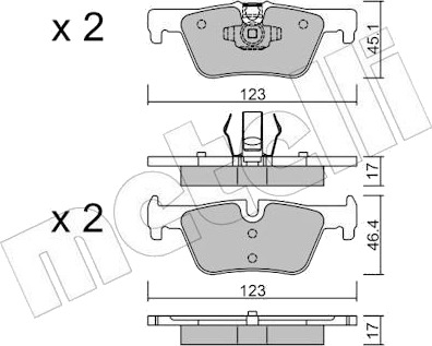 METELLI 22 0962 0 Bremseklosser