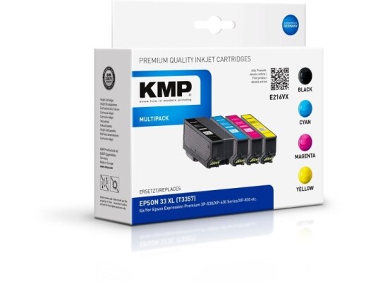 Kmp 1633,4055 Høyt (Xl) Utbytte Foto Sort Fargestoffbasert Blekk 25 Ml 36 Ml 530 Sider