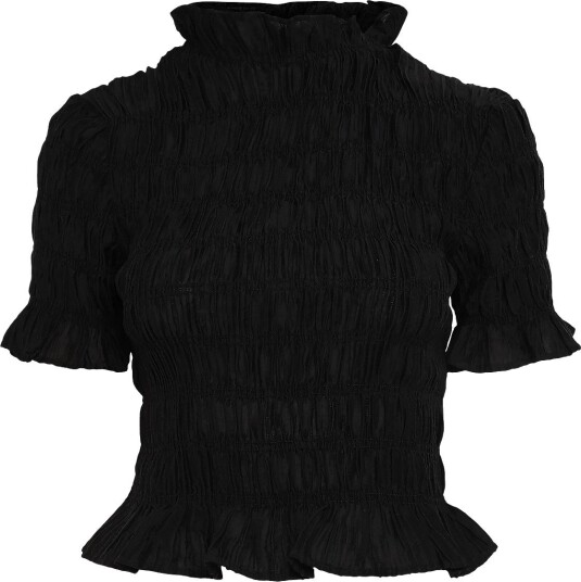 Twist & Tango Myra Smocked Top - BLACK - XS