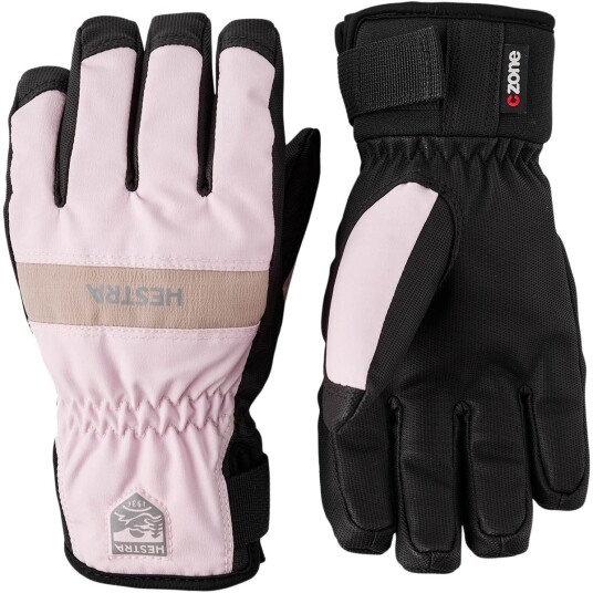 Hestra Ferox Czone Jr 5-Finger Vinterhansker Barn Rosa 4