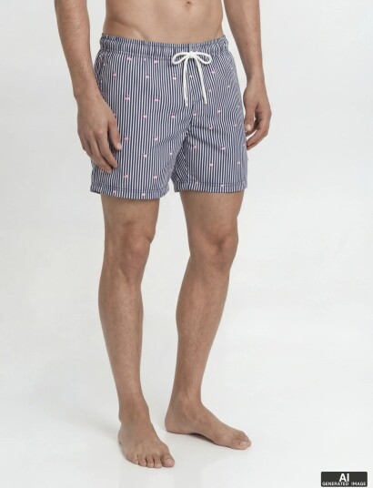 Jack & Jones Jpstmaui Breeze Mini Stripe Swim Srt Sn Navy XXL
