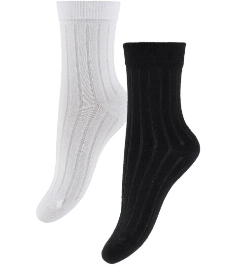 Minymo Ankle Sock Rib (2-Pack) White 15\18 Minymo Ankle Sock Rib (2-Pack) White 15\18
