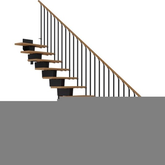 Dolle Dubai Rett Trapp Svart 9005 classic Ii oljet Eik 80 14