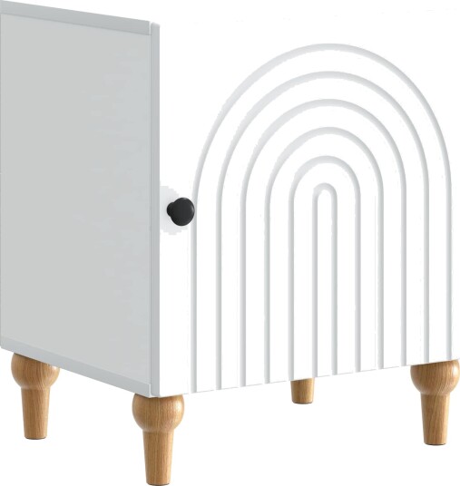  Nattbordskap Hvit 43 x 34,5 x 50 cm Konstruert tre
