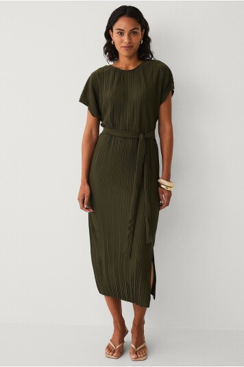 Vila   Kjole viTahlia O neck C/s Midi Dress/r/df   Grønn