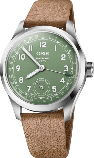 Oris Herreklokke 01 403 7799 4067 07 6 20 09FC Big Crown Grønn/Lær