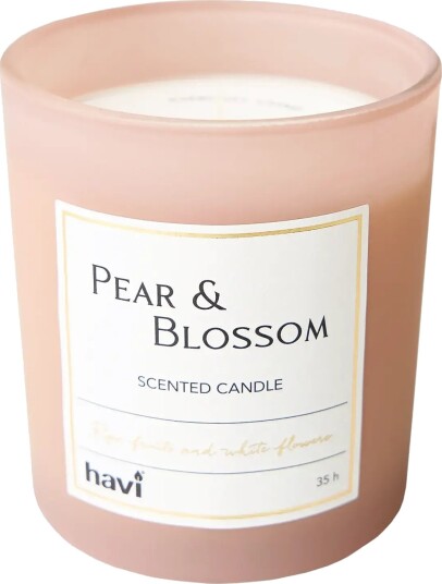 Havi Havi Pear & Blossom Scented Candle   Pink   Ø 8X9CM