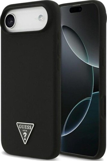 GUESS Silicone Triangle Logo MagSafe Case for iPhone Air - Black