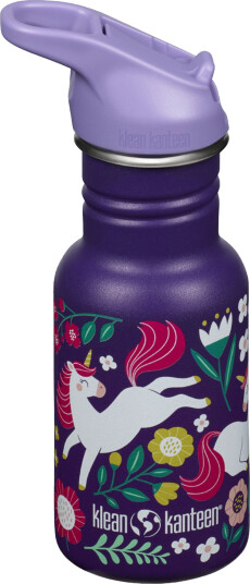 Klean Kanteen Kid Classic Narrow Flip drikkeflaske 355 ml, leaping unicorns Klean Kanteen Kid Classic Narrow Flip drikkeflaske 355 ml, leaping unicorns