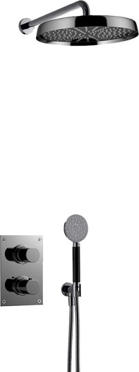 Takdusjsett Tapwell ARM7268 ED2 for Innbygging Black Chrome