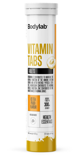 Bodylab Vitamin Tabs Ice Tea Peach 20stk