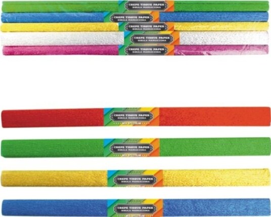 Starpak Metallisert Krøllet Silkepapir 25X50cm Mix Farge 5 Stk 239760