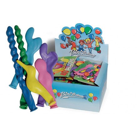 Bini Balloons Bini Balloons Ballonger Ass former og farger 40 stk
