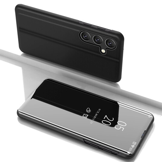 Hurtel Clear View Flipdeksel for Samsung Galaxy S25 Svart