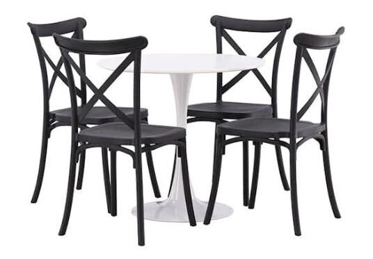 Spisegruppe Venture Home Danburi med 4 Crosett Stoler