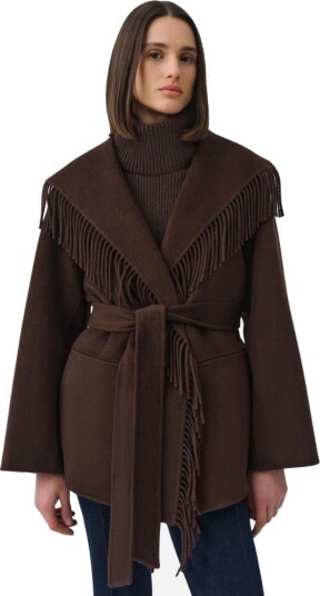 Simkhai Rowen fringe jacket XS brun dame Simkhai Rowen fringe jacket XS brun dame