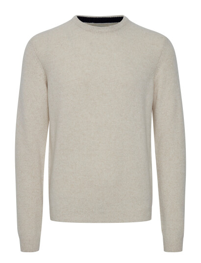 Casual Friday Cfkarl Lambswool Crew Neck Kni - Cream - M