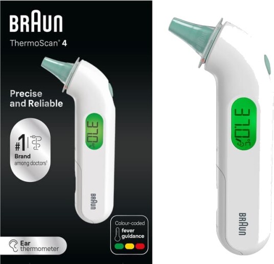 Braun ThermoScan 4 febertermometer IRT3515EE hvit