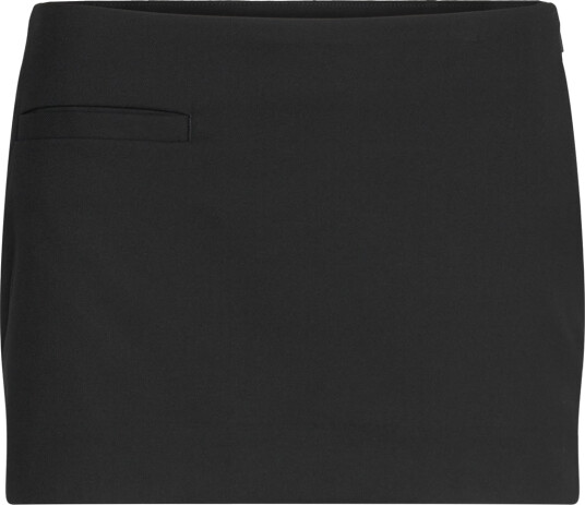 Monki Low Waisted Mini Suiting Skirt - Black - 50