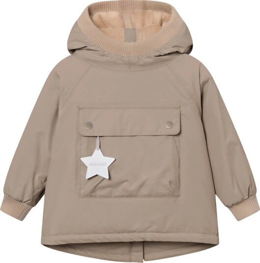 MINI A TURE Matbabywen Fleece Lined Winter Anorak. Grs GREY BROWN 92