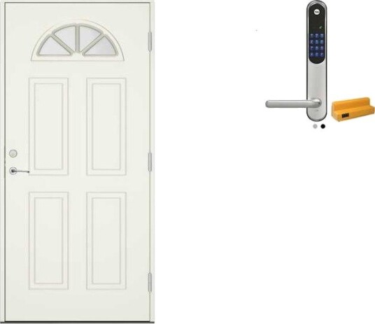Ytterdør Swedoor Clever-Line+ Thy med Yale Doorman Classic Home