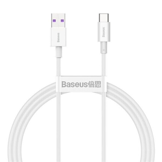 Baseus USB-C Kabel 1m - USB A til USB-C, 66W Power Delivery, Svart