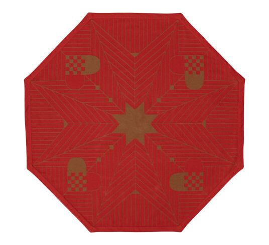 Georg Jensen Damask Christmas Traditional juletreteppe 130 cm Archive Red Georg Jensen Damask Christmas Traditional juletreteppe 130 cm Archive Red
