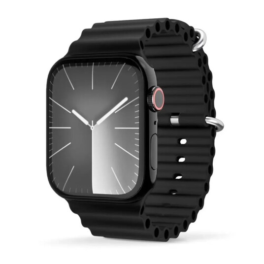 Apple Watch (42/44/SE/45/49mm) Epico Ocean Silikon Rem - Svart