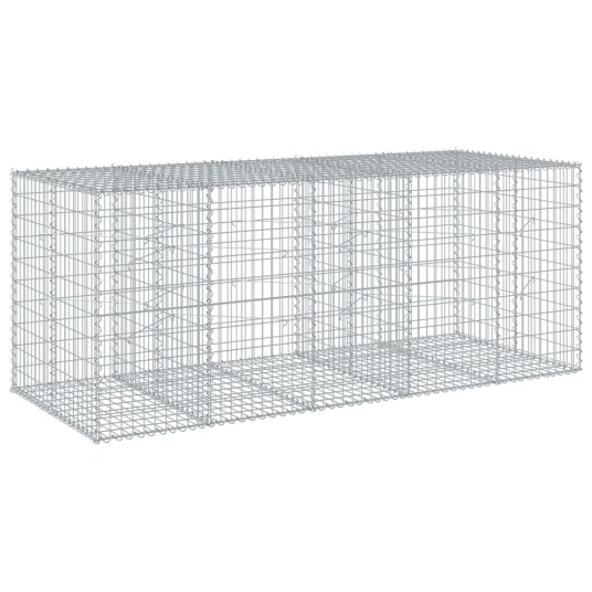Gabionkurv med deksel 250x100x100 cm galvanisert jern Gabionkurv med deksel 250x100x100 cm galvanisert jern