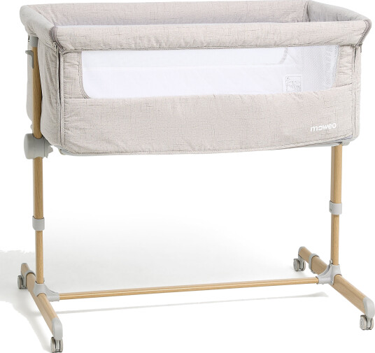 Moweo ELLIS Bedside Crib Lysegrå