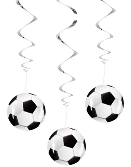 3 stk Hengende Dekorasjoner 85 cm Fotballparty