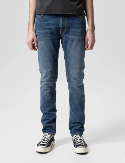 Nudie Jeans Lean Dean Troubled Sea - Blue - 32 x 34