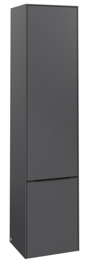 VILLEROY & BOCH SUBWAY 3.0 HØYSKAP 40X171 HØYRE 2 DØRER BLACK GRAPHITE HÅNDTAK I VOLCANO