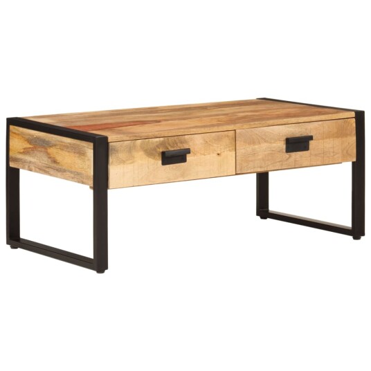 Salongbord 100x54x40 cm heltre mango og jern 8720845957278