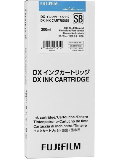 Fujifilm DX Ink Cartridge 200 ml skyblue - Blekkpatron Blue Fujifilm DX Ink Cartridge 200 ml skyblue - Blekkpatron Blue
