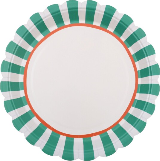 Santex Papptallerkener Grønn/Oransje 6-pakning 9409 0-117